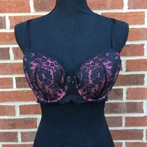 Victoria's Secret Dream Angels Demi Bra Black & Pink Size 36C